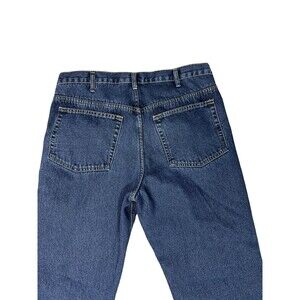 Full Blue Rugged Wear Mens Fleese Lined Jeans 34 X 30 Denim Durable Work Quality